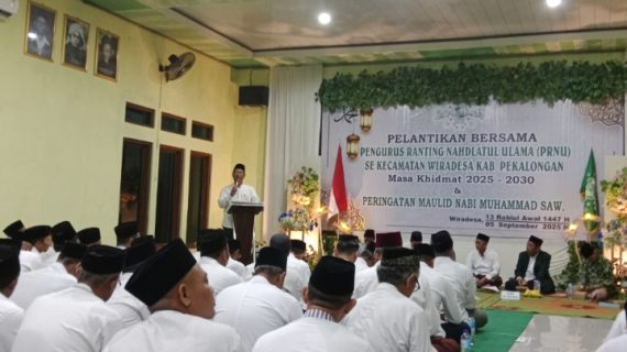Pelantikan Bersama PRNU se-Kecamatan Wiradesa dan Peringatan Maulid Nabi Berlangsung Khidmat.