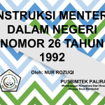 INSTRUKSI MENTERI DALAM NEGERI NOMOR 26 TAHUN 1992