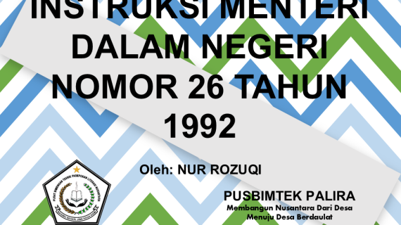 INSTRUKSI MENTERI DALAM NEGERI NOMOR 26 TAHUN 1992