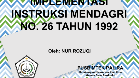 IMPLEMENTASI INSTRUKSI MENDAGRI NO. 26 TAHUN 1992